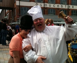 At the Gloucester Quays Food Festival with Stacie Stewart