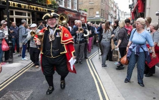 Leading the parade at the Covent Garden Rent Ceremony 2013