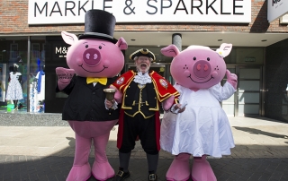 Alan with Percy and Penny pig